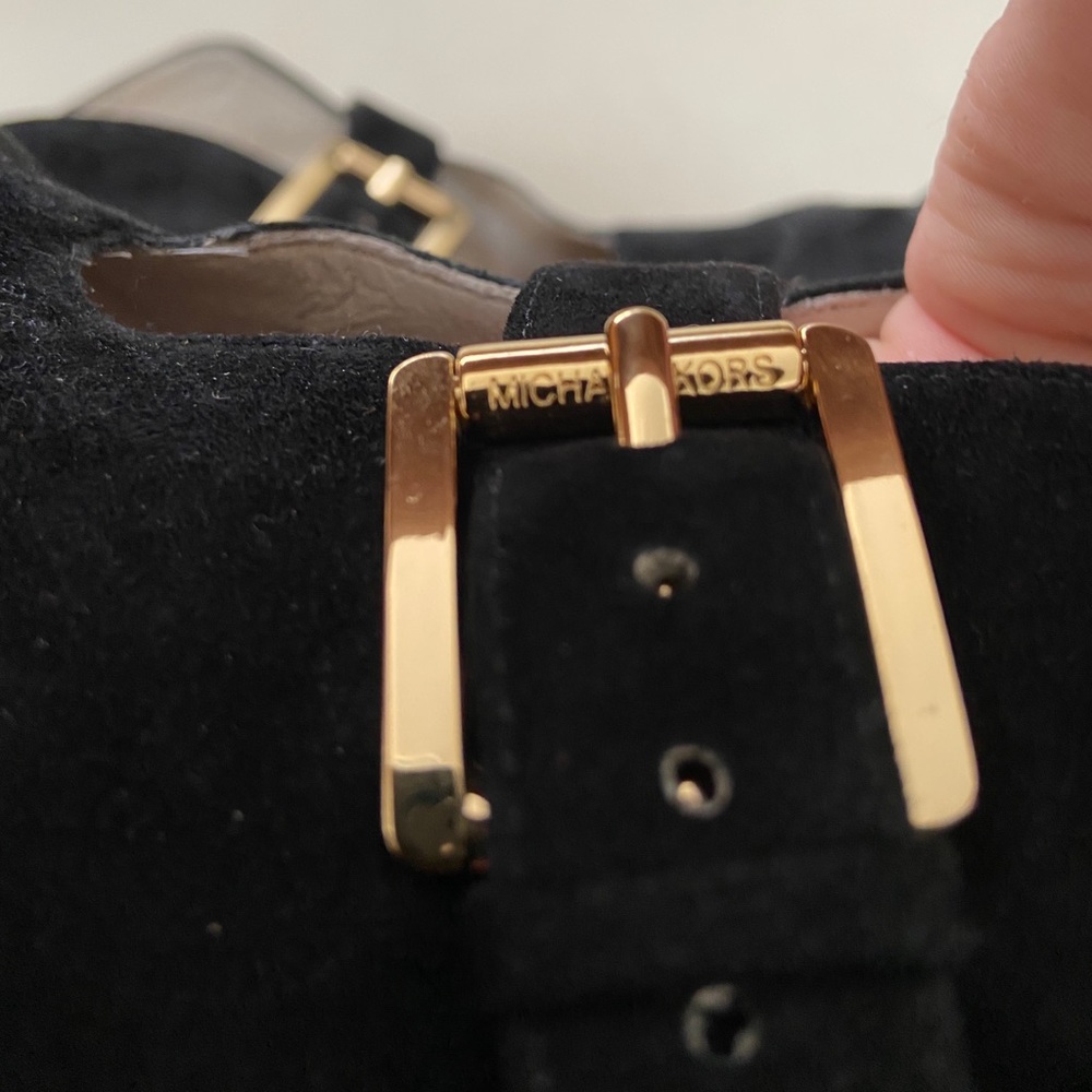 Michael Kors black suede peep toe bootie - Picture 7 of 10